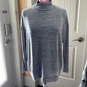 Heather Grey Cupio Mock Neck Long Sleeve